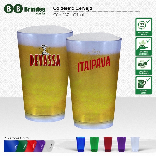 Copos personalizado, Canecas personalizada, Long drink personalizado - Caldereta Cerveja 320ml